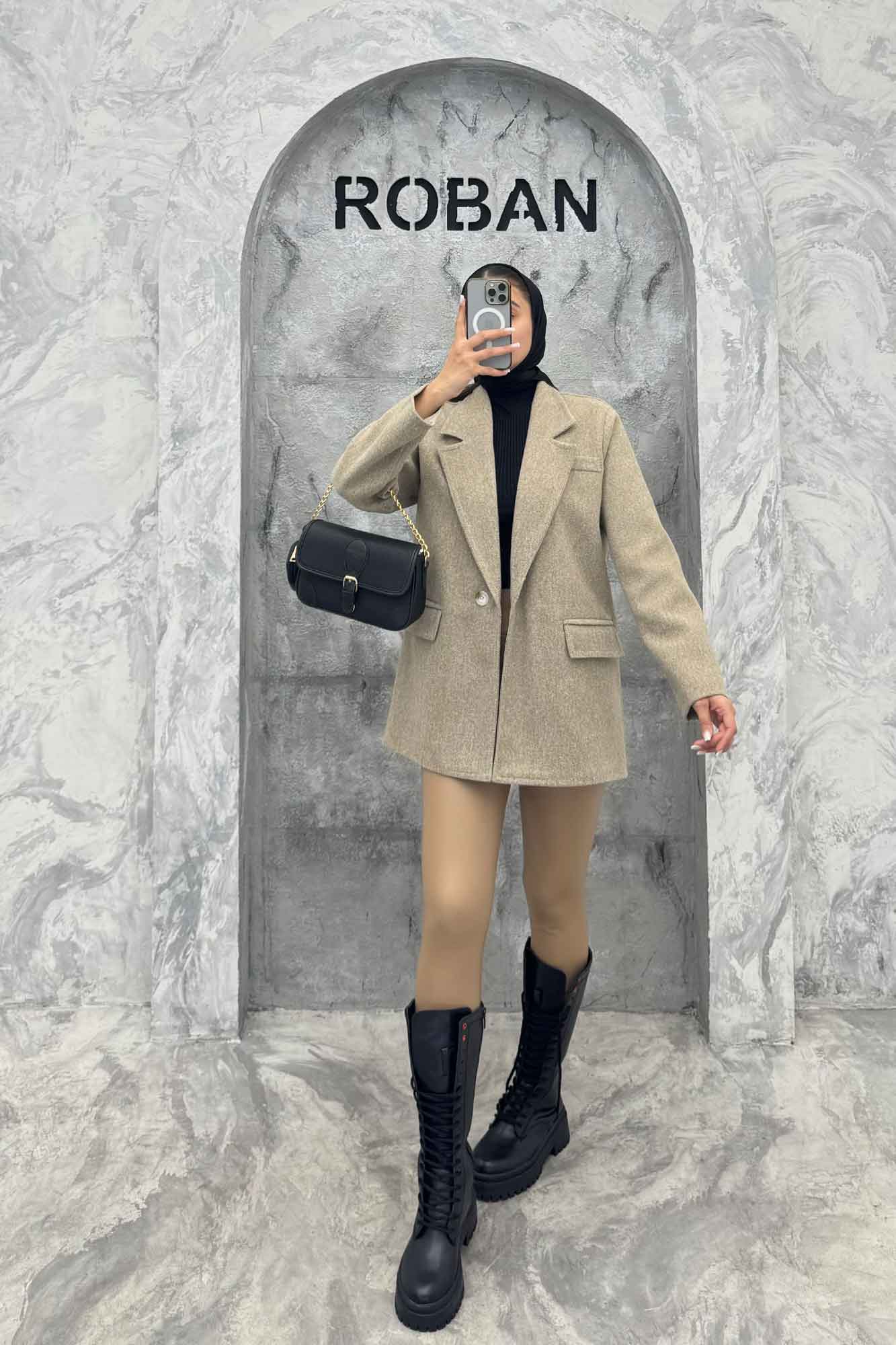 کت فوتر آستردار یقه انگلیسی لبه دوخت