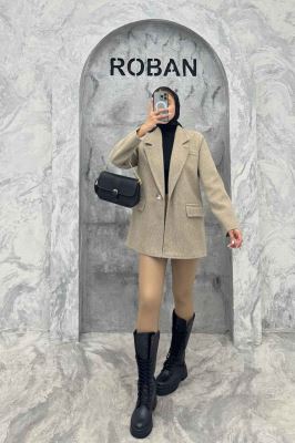 کت فوتر آستردار یقه انگلیسی لبه دوخت