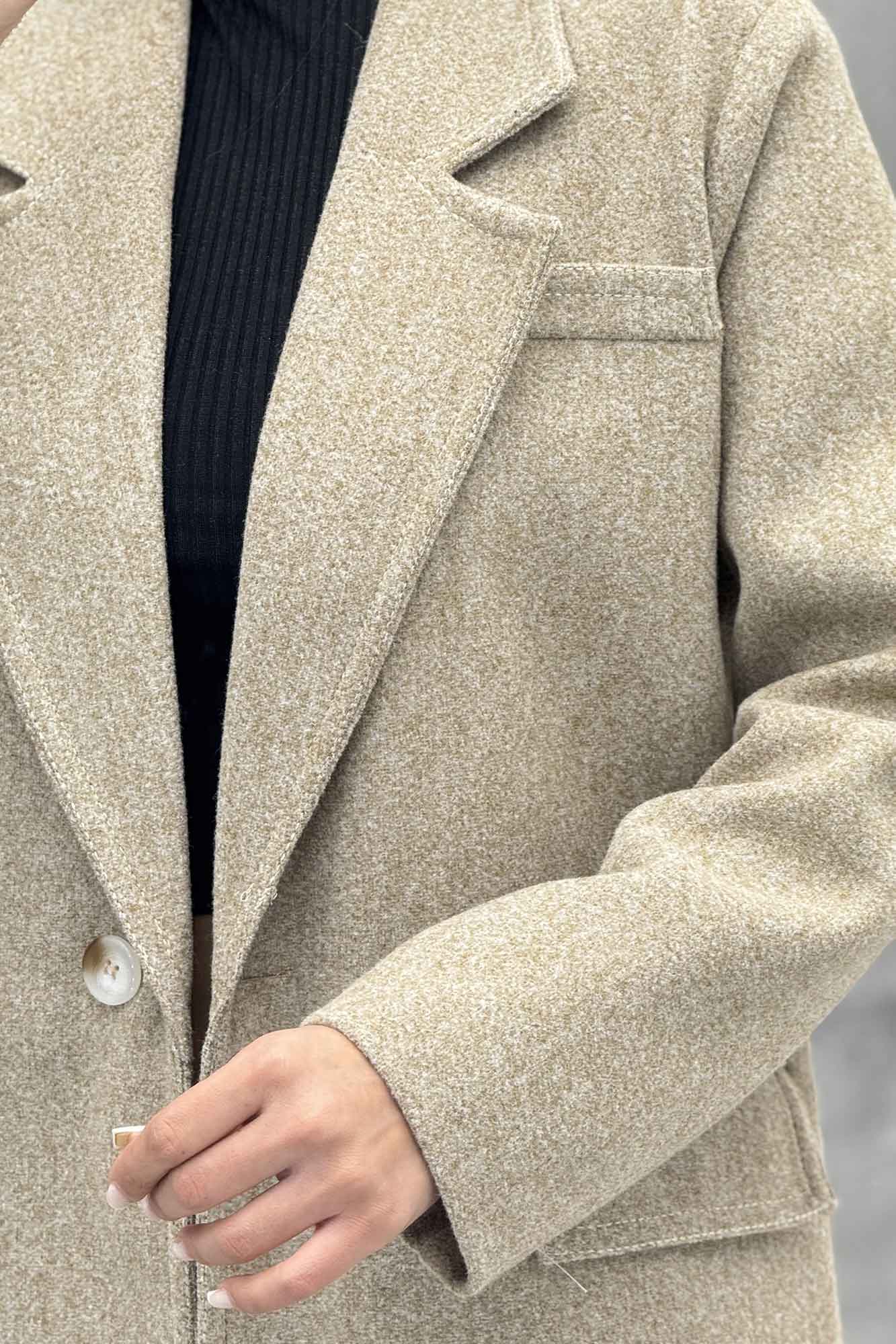 کت فوتر آستردار یقه انگلیسی لبه دوخت