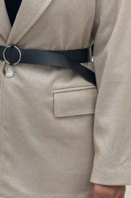 کت فوتر کجراه آستردار تک دکمه