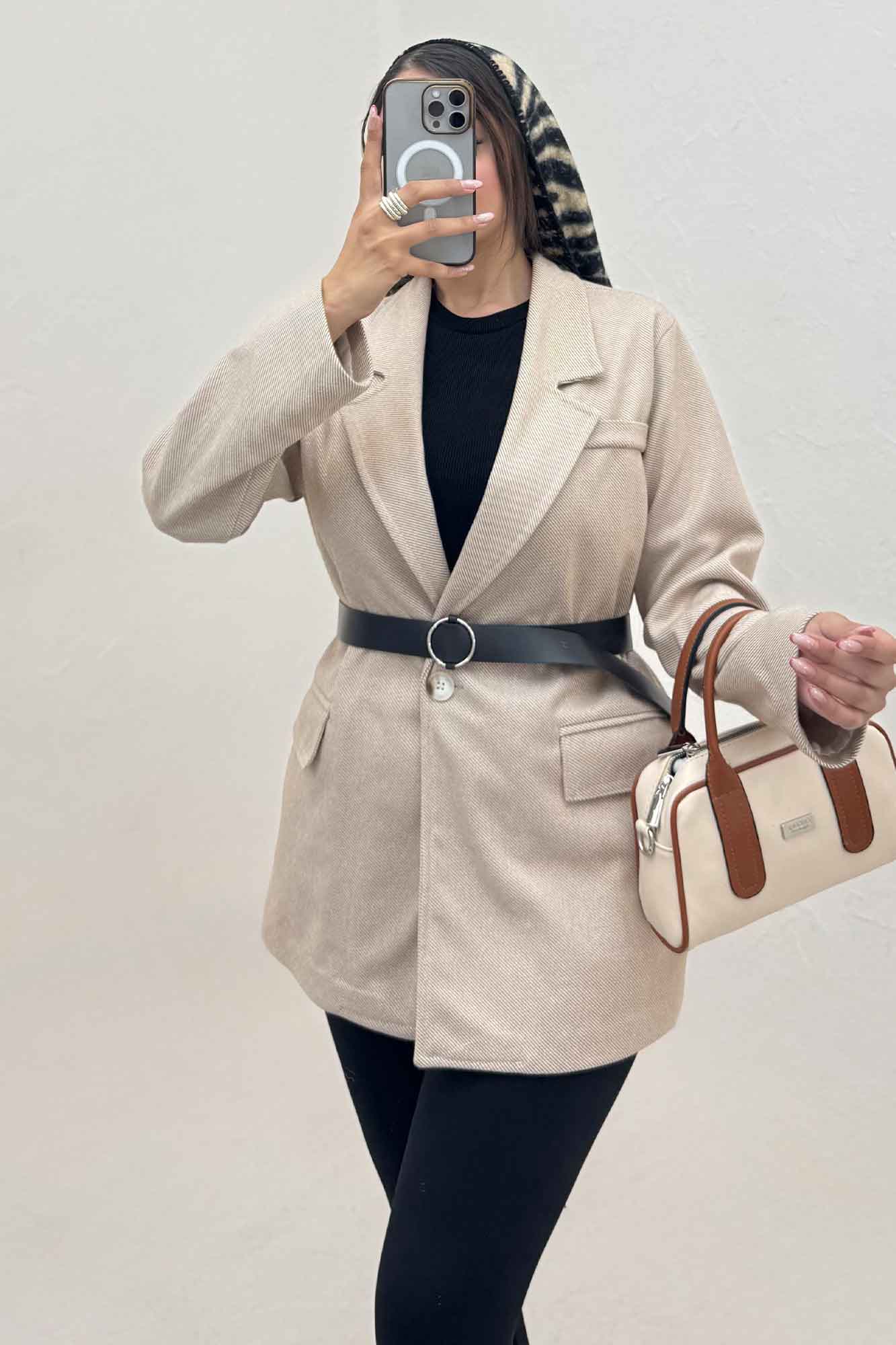 کت فوتر کجراه آستردار تک دکمه