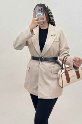 کت فوتر کجراه آستردار تک دکمه