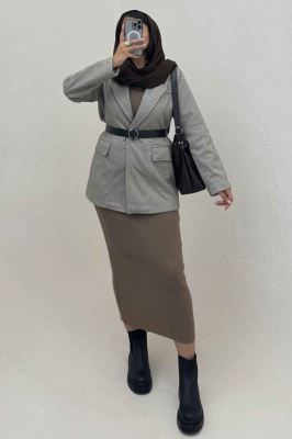 کت فوتر کجراه آستردار تک دکمه