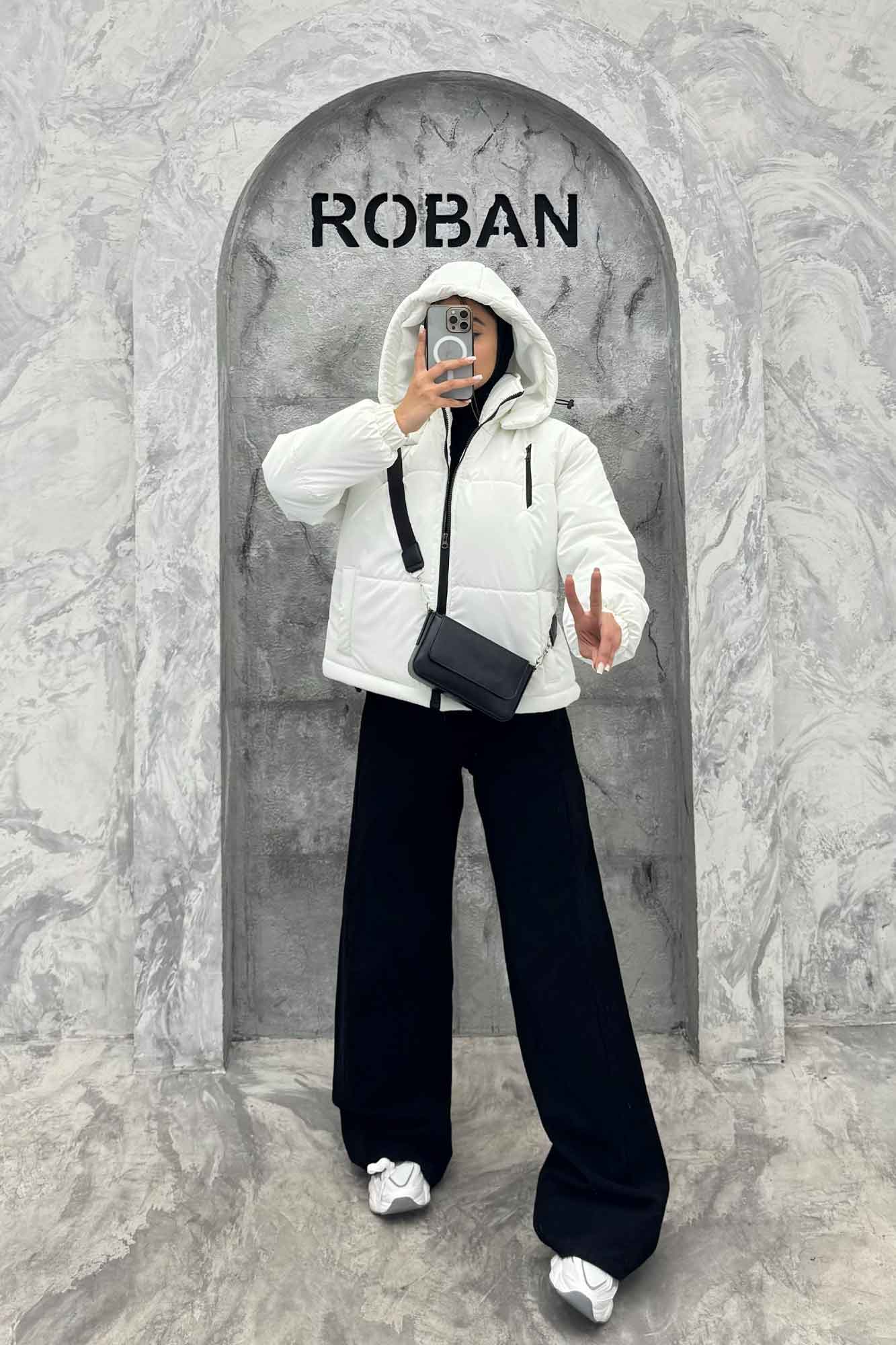 کاپشن سیلیکونی کلاهدار سه جیب