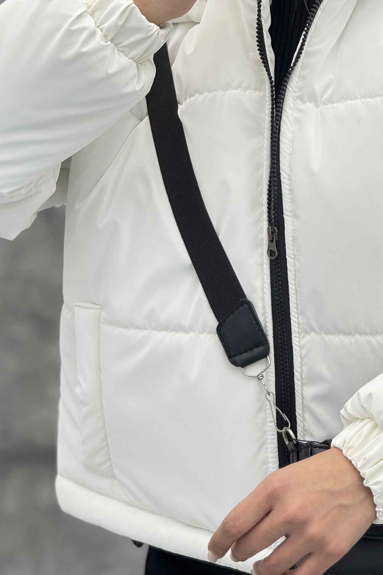 کاپشن سیلیکونی کلاهدار سه جیب