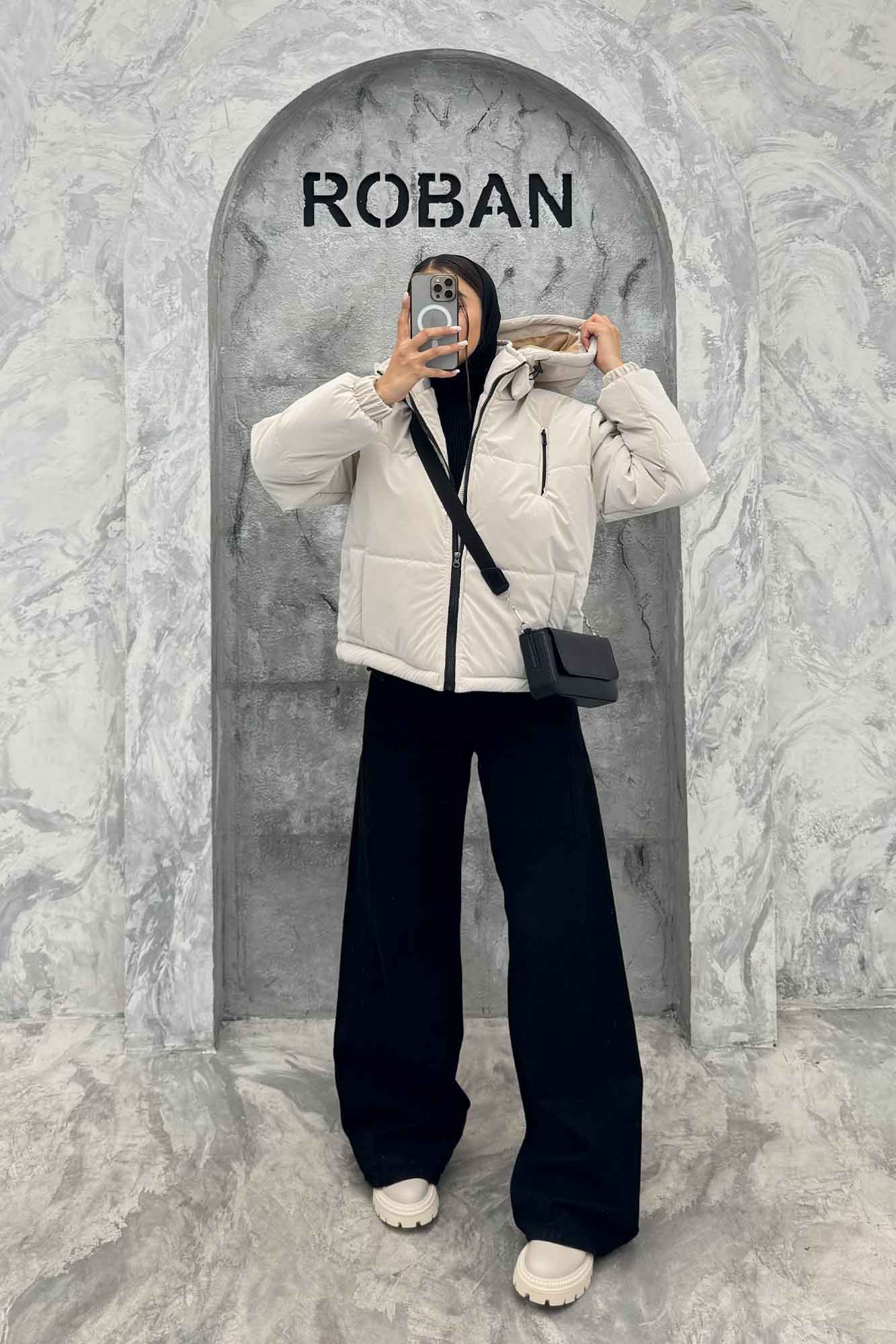 کاپشن سیلیکونی کلاهدار سه جیب