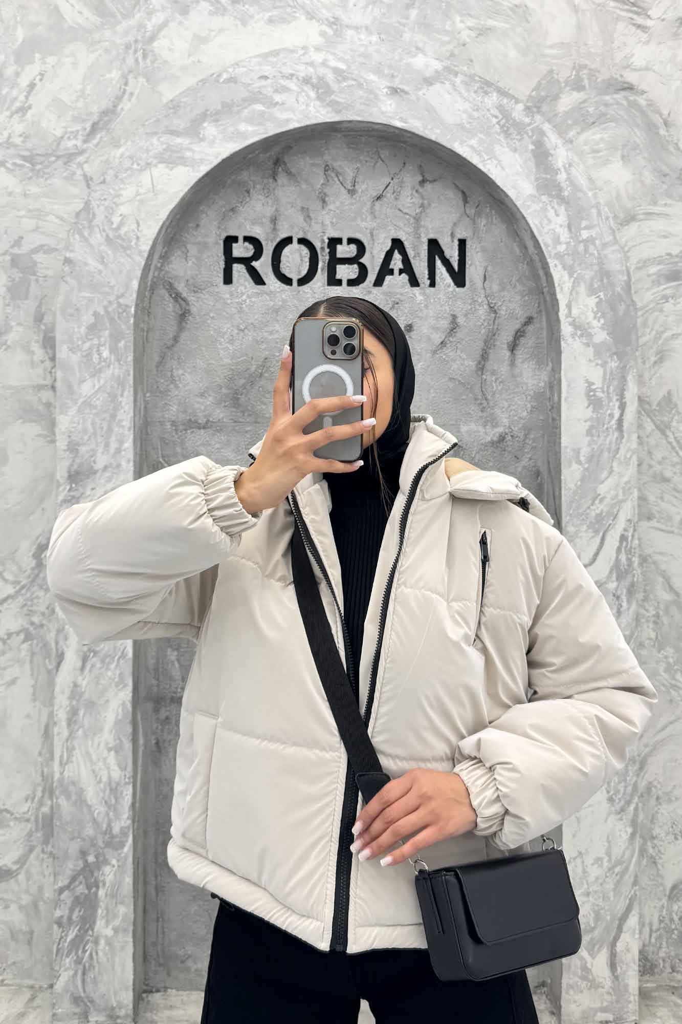 کاپشن سیلیکونی کلاهدار سه جیب