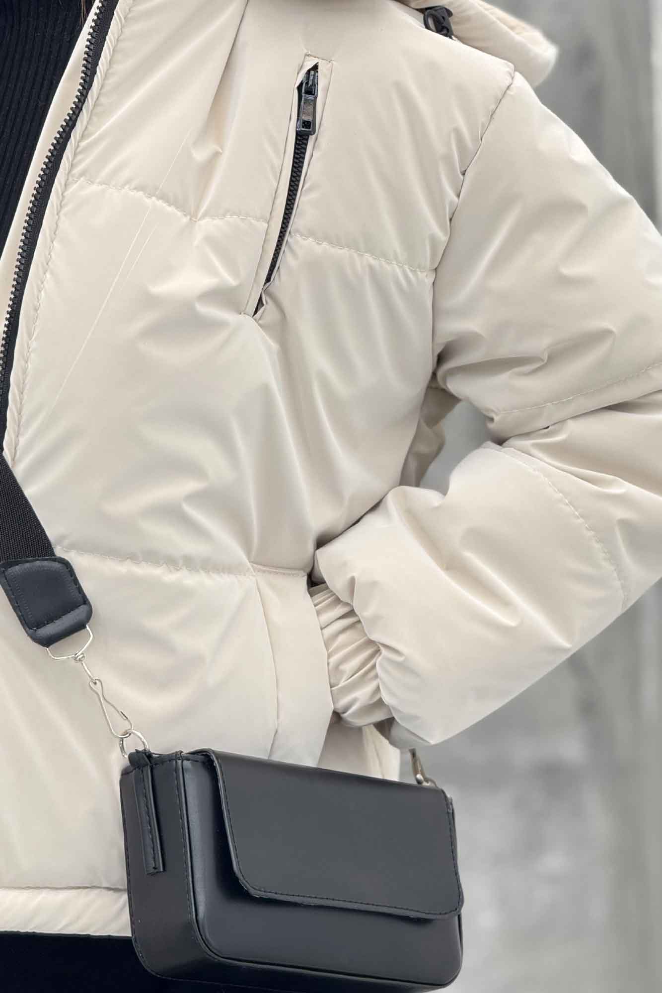 کاپشن سیلیکونی کلاهدار سه جیب