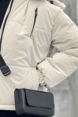 کاپشن سیلیکونی کلاهدار سه جیب