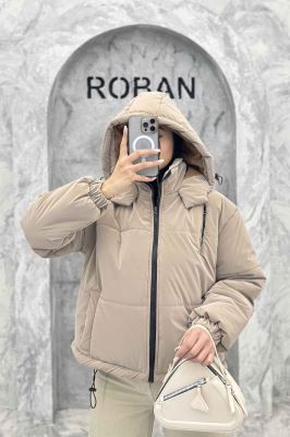 کاپشن سیلیکونی کلاهدار سه جیب