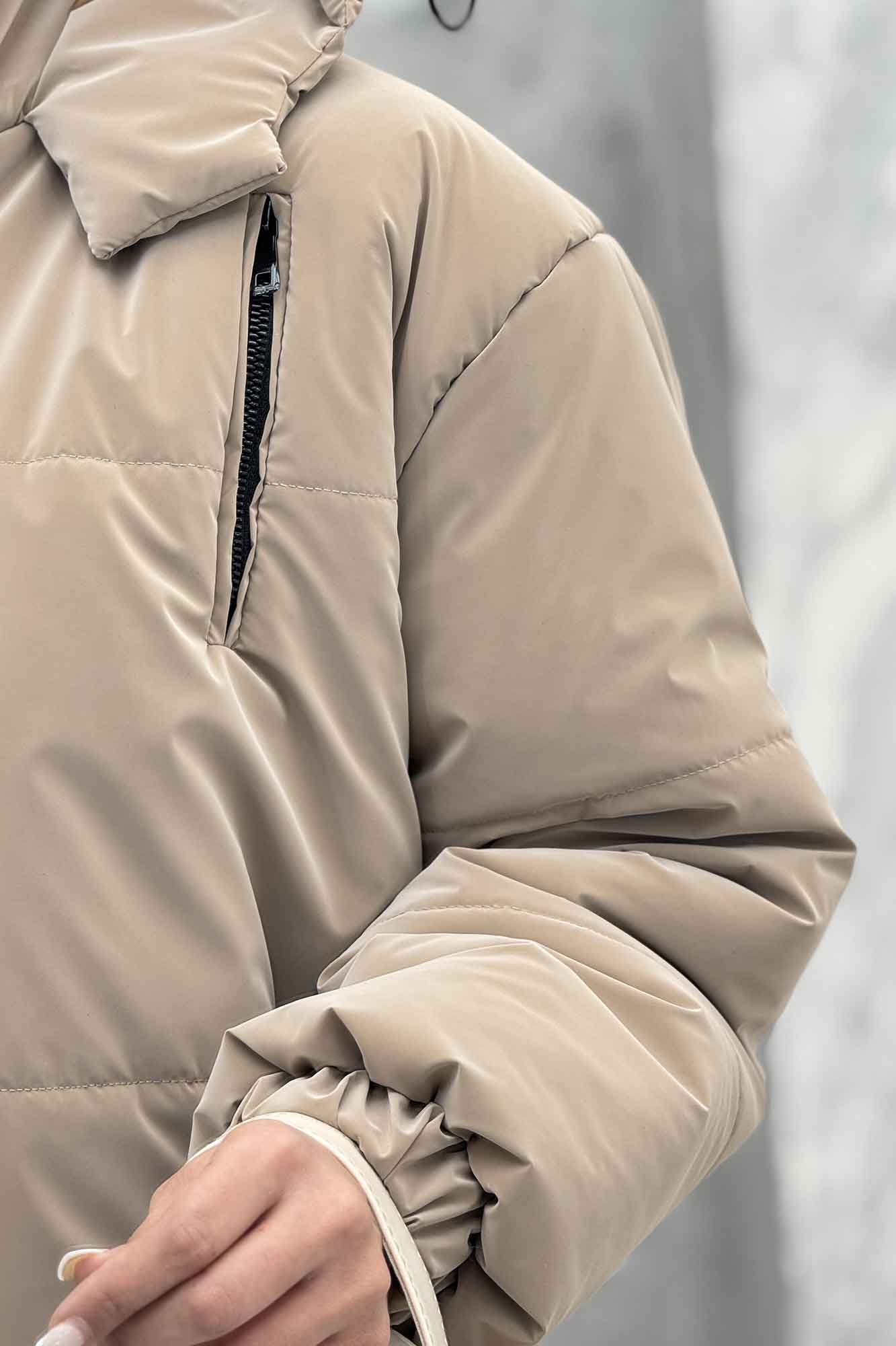 کاپشن سیلیکونی کلاهدار سه جیب