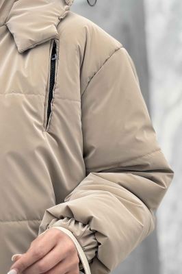 کاپشن سیلیکونی کلاهدار سه جیب