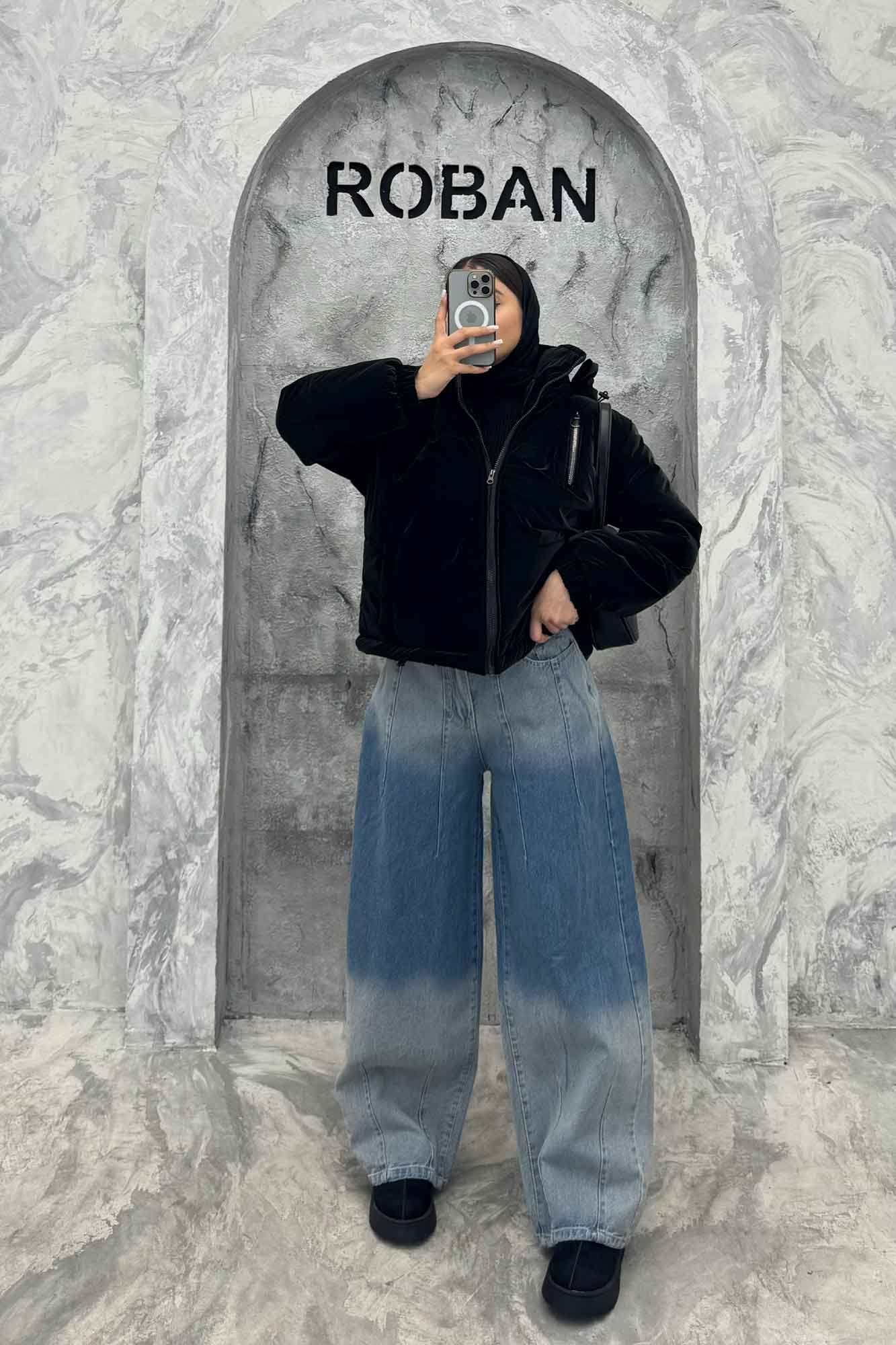 کاپشن سیلیکونی کلاهدار سه جیب