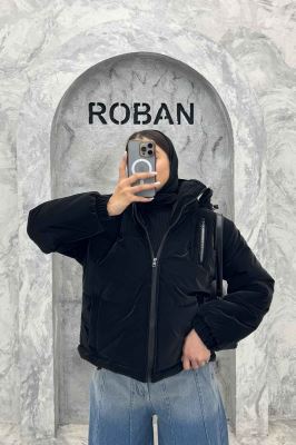 کاپشن سیلیکونی کلاهدار سه جیب