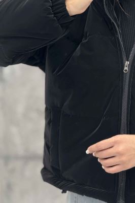 کاپشن سیلیکونی کلاهدار سه جیب