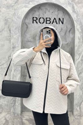 کاپشن سیلیکونی دوخت موجی کلاهدار