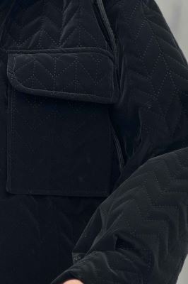 کاپشن سیلیکونی دوخت موجی کلاهدار