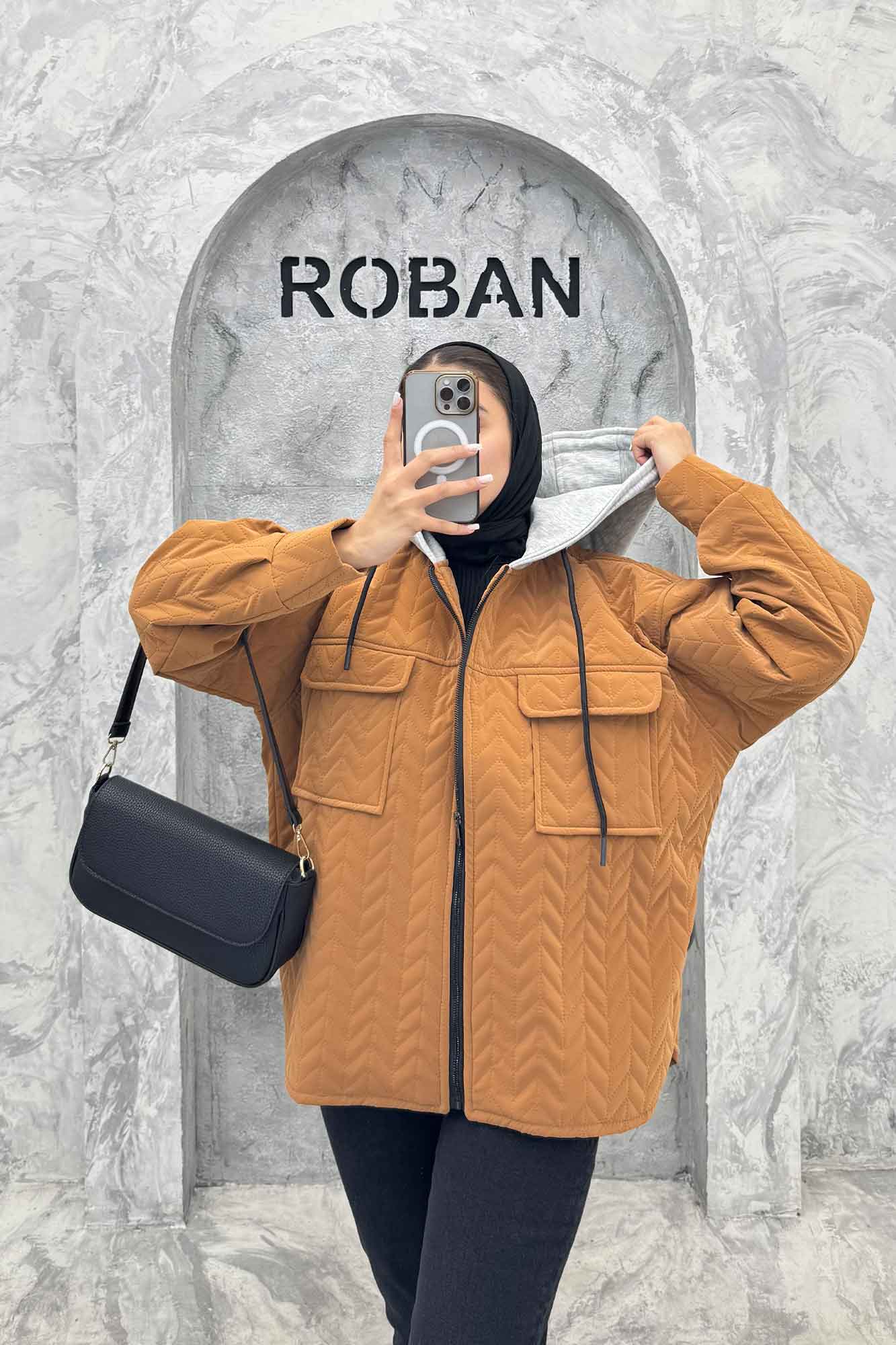 کاپشن سیلیکونی دوخت موجی کلاهدار