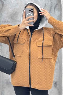 کاپشن سیلیکونی دوخت موجی کلاهدار