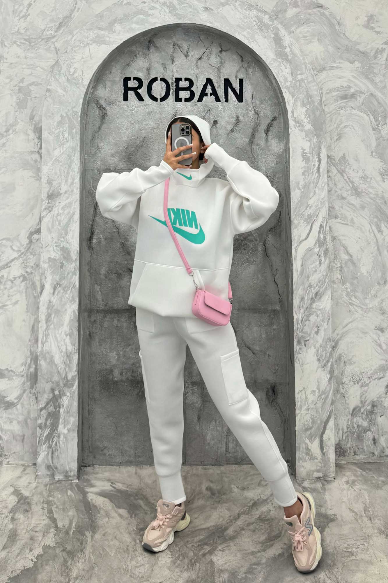 ست هودی و شلوار ساندویچی طرح NIKE