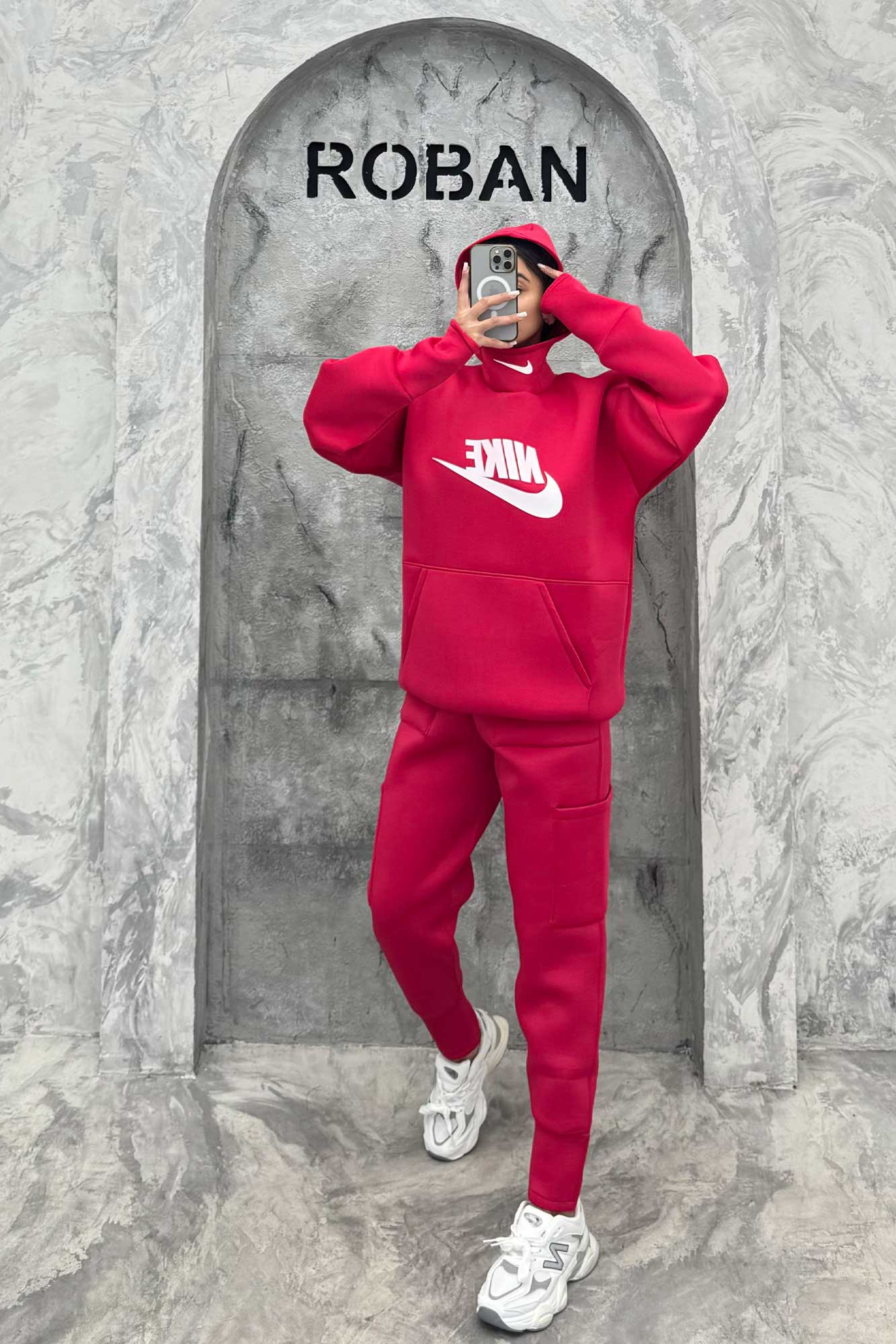 ست هودی و شلوار ساندویچی طرح NIKE