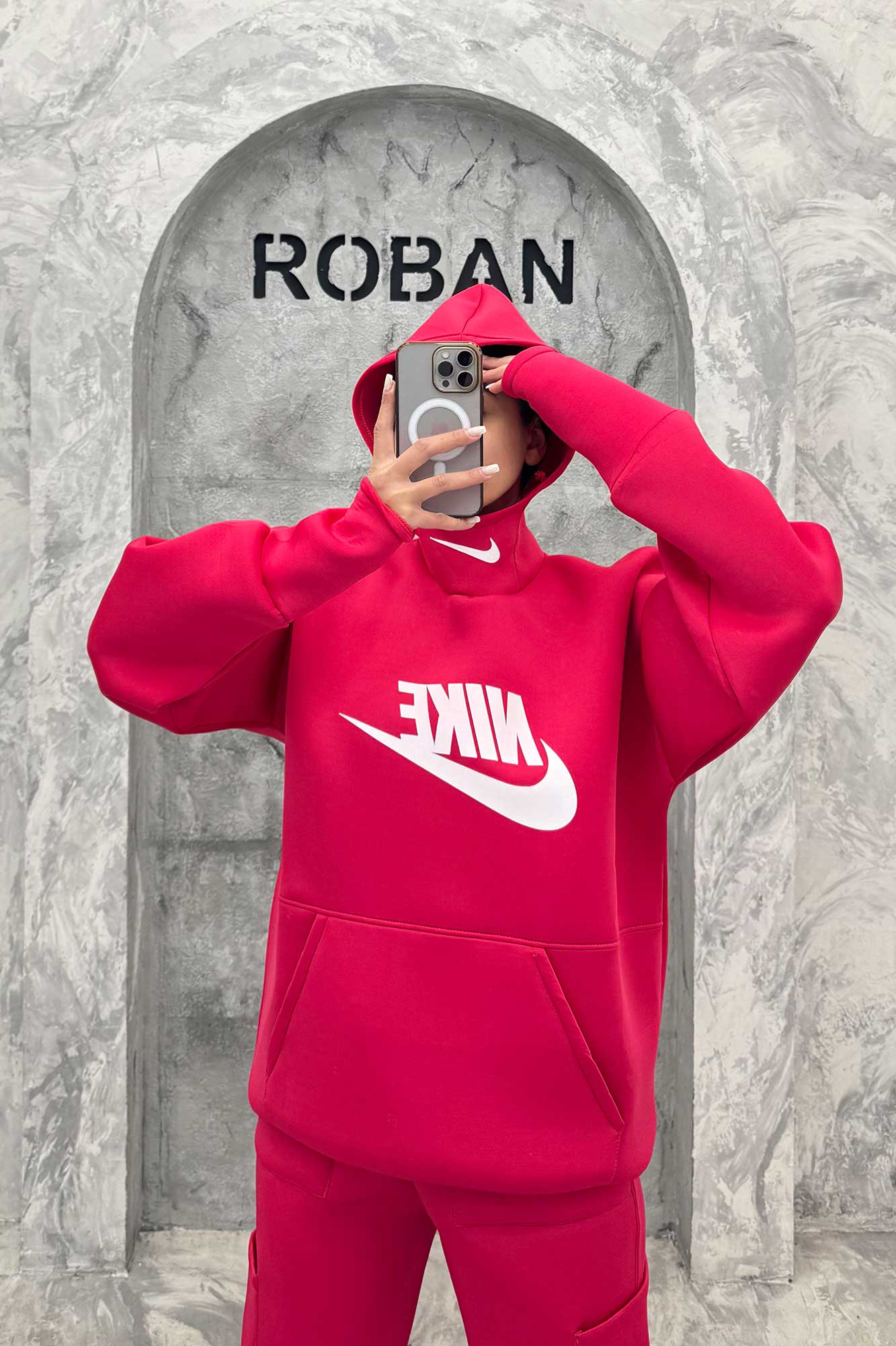 ست هودی و شلوار ساندویچی طرح NIKE