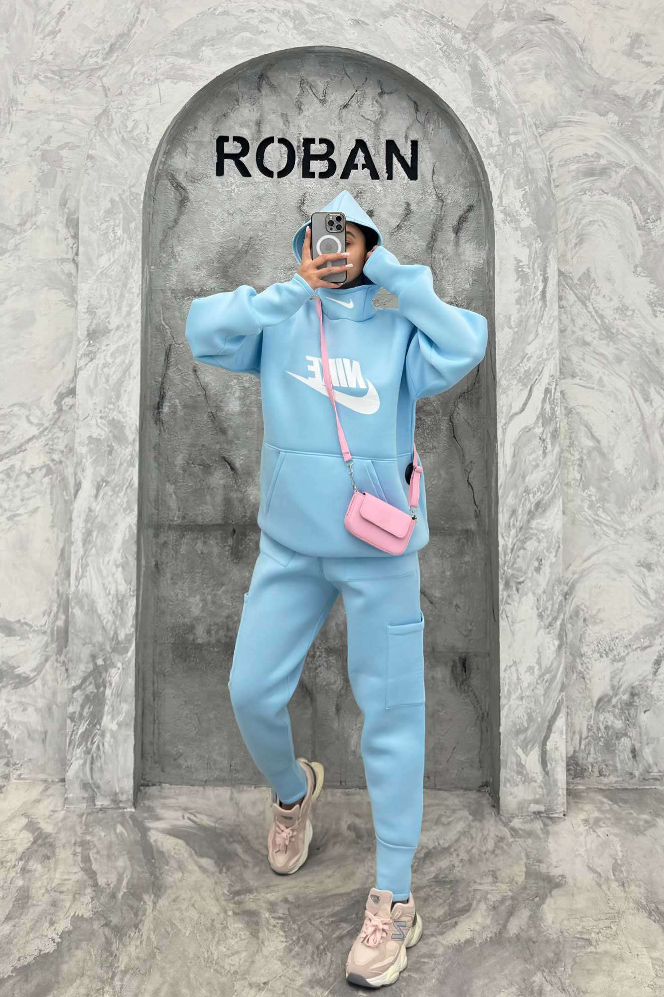 ست هودی و شلوار ساندویچی طرح NIKE