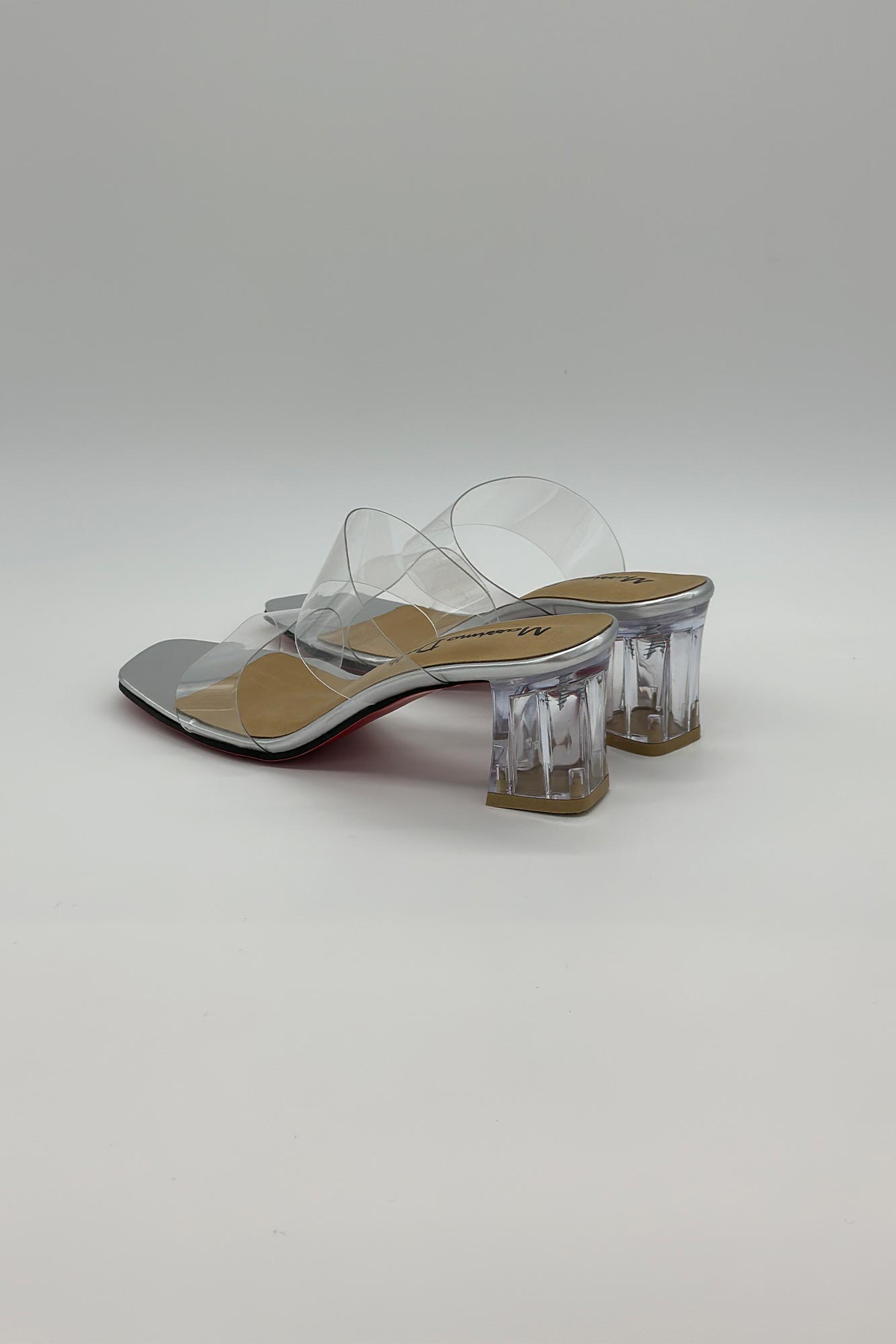 صندل پاشنه بلند طلقی شیشه ای