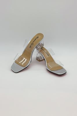 صندل پاشنه بلند طلقی شیشه ای