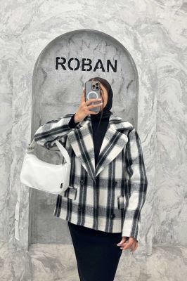 کت آستردار چهارخانه چهار دکمه کابریا