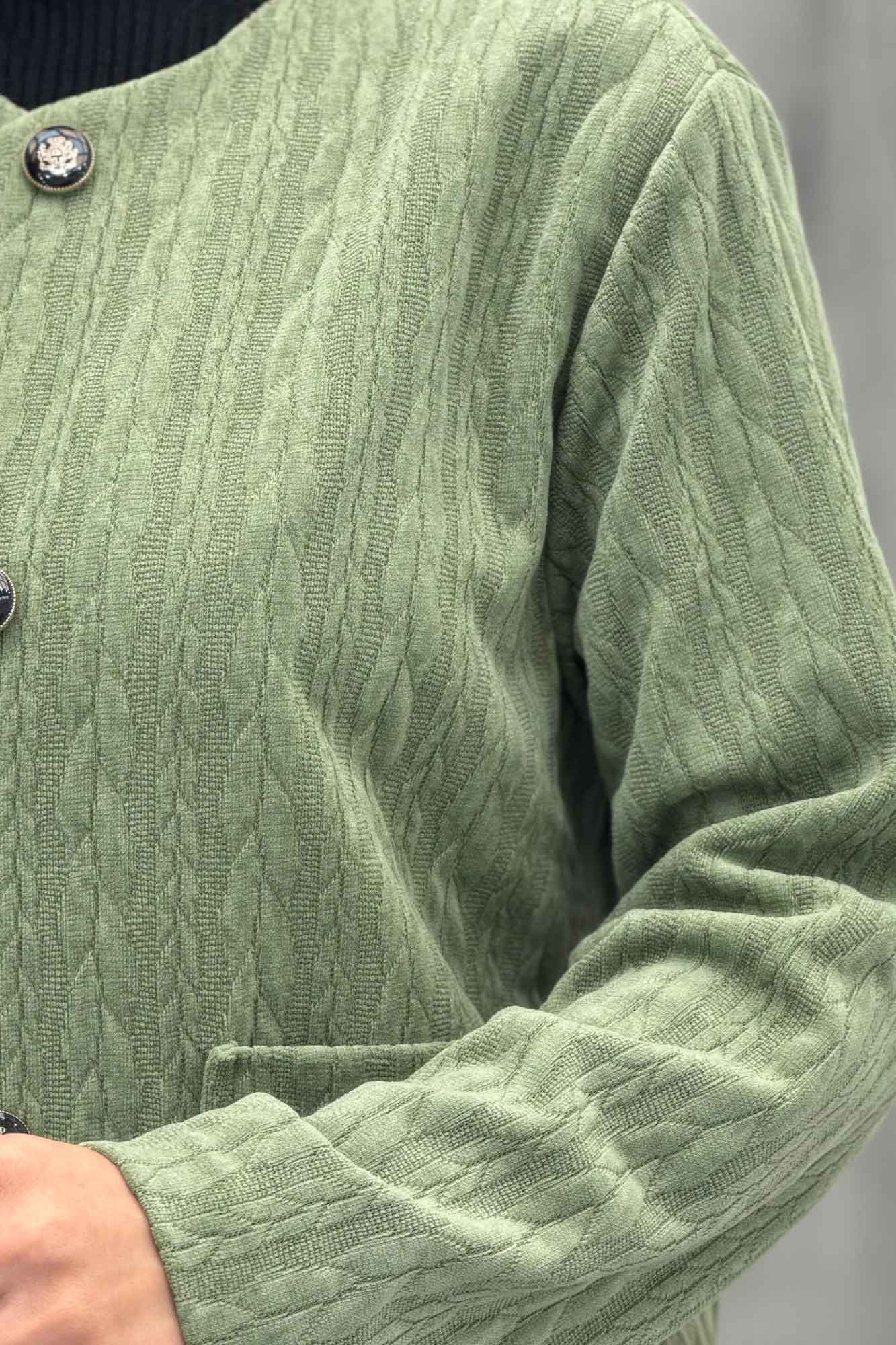 کت یقه گرد آسنردار مراکشی گپ دو جیب