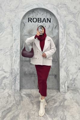 کت آستردار4 دکمه لمزور بیسکویتی میرابل