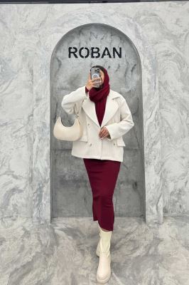 کت آستردار4 دکمه لمزور بیسکویتی میرابل