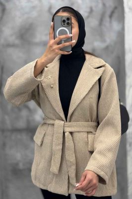 کت فوتر جناقی لمه دار گلسینه میخی آستردار