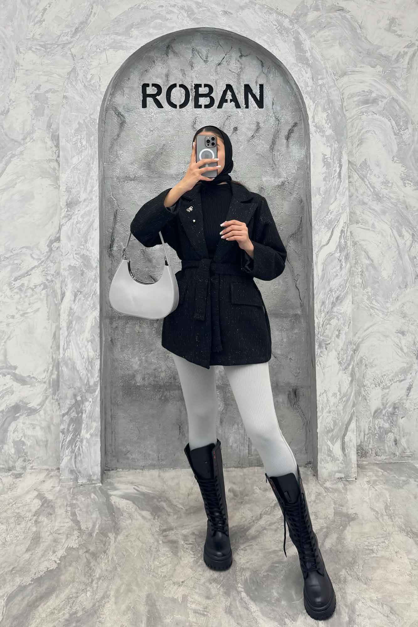 کت فوتر جناقی لمه دار گلسینه میخی آستردار