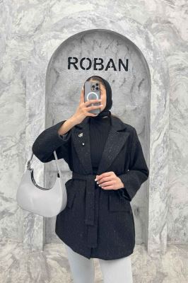 کت فوتر جناقی لمه دار گلسینه میخی آستردار