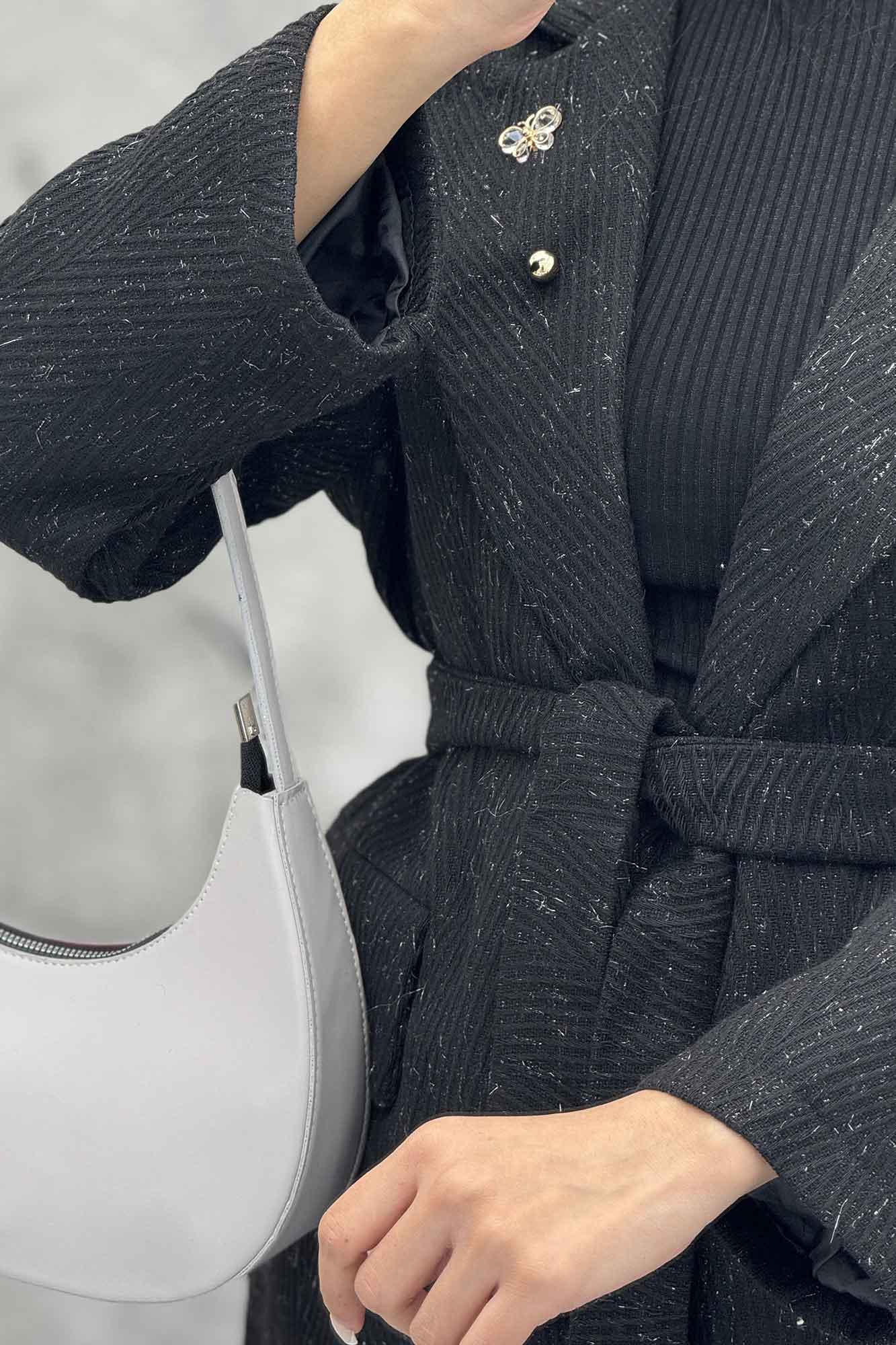 کت فوتر جناقی لمه دار گلسینه میخی آستردار