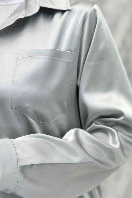 شومیز ساتن تک جیب