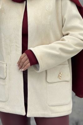 کت مخمل آستردار خرجکار تدی