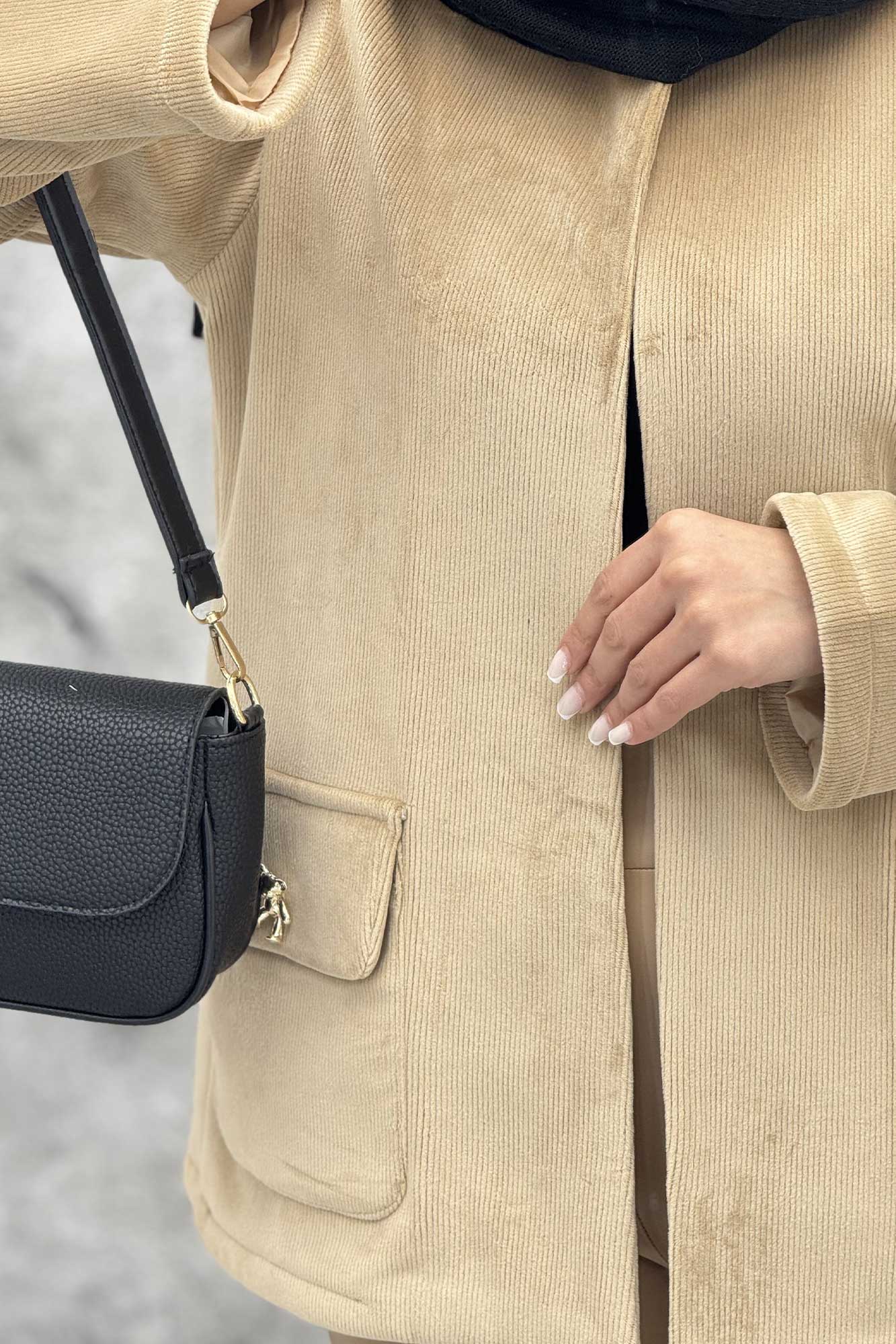 کت مخمل آستردار خرجکار تدی