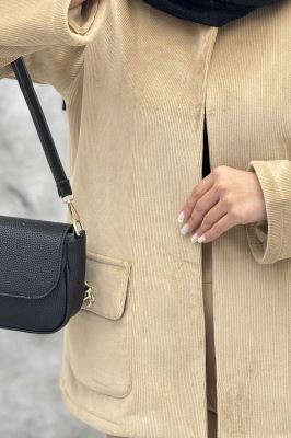 کت مخمل آستردار خرجکار تدی