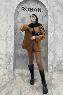 کت مخمل آستردار خرجکار تدی