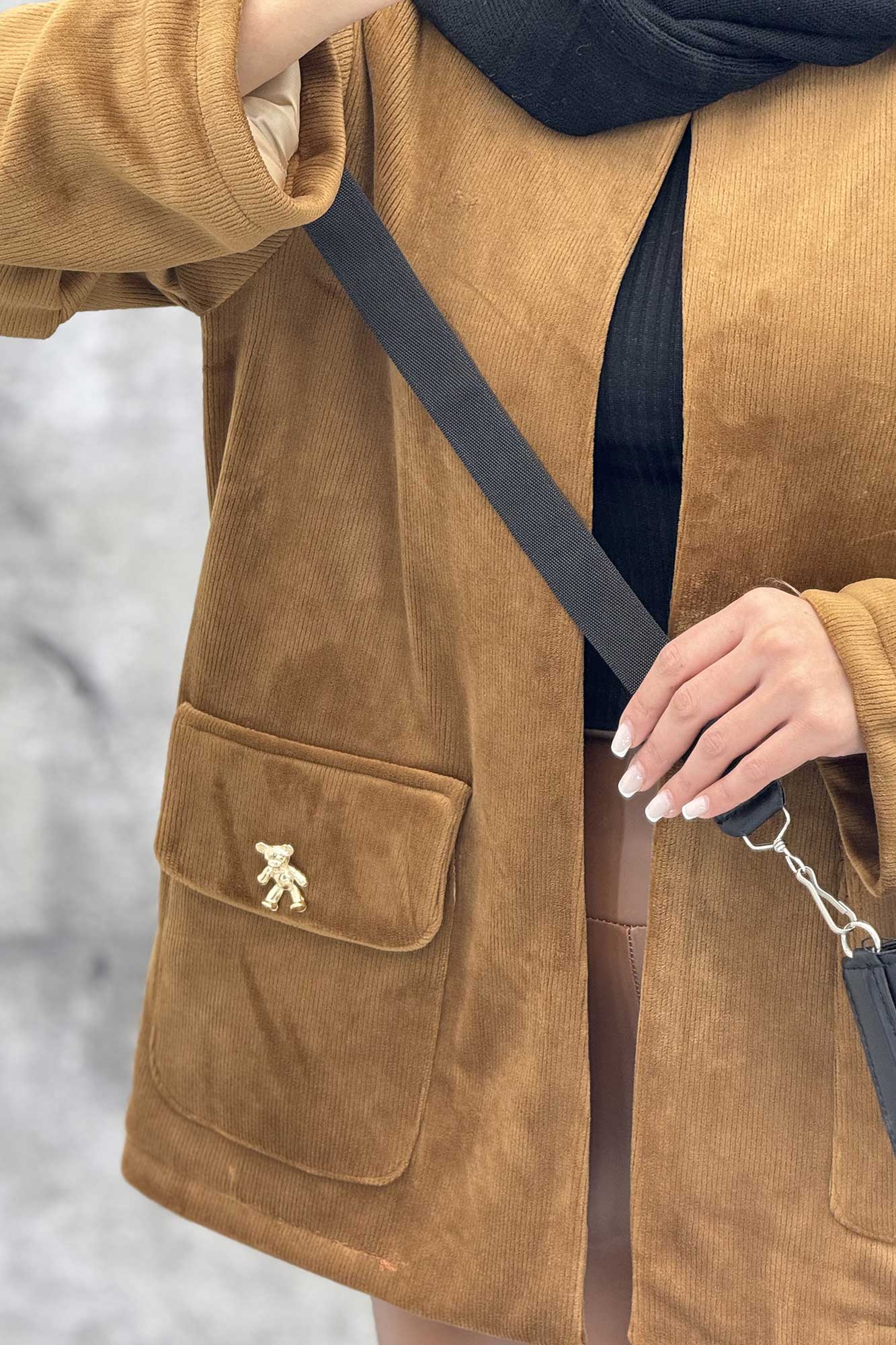 کت مخمل آستردار خرجکار تدی