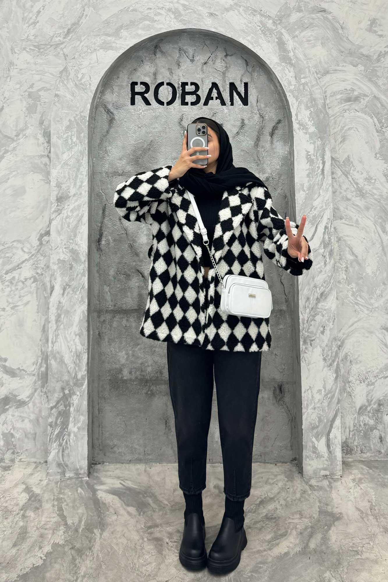 کت تدی یقه انگلیسی کمربنددار