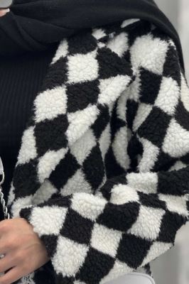 کت تدی یقه انگلیسی کمربنددار