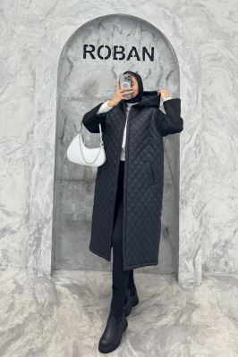 کاپشن امبردی کلاه دار آستین فوتر