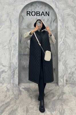 کاپشن امبردی کلاه دار آستین فوتر