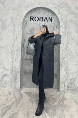 کاپشن امبردی کلاه دار آستین فوتر