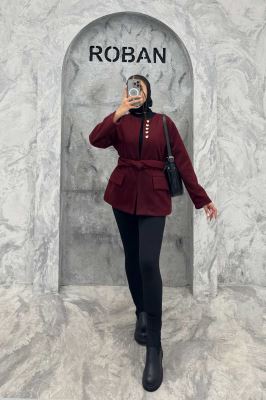 کت فوتر دکمه قلبی دو جیب پاکتی