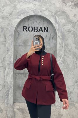 کت فوتر دکمه قلبی دو جیب پاکتی